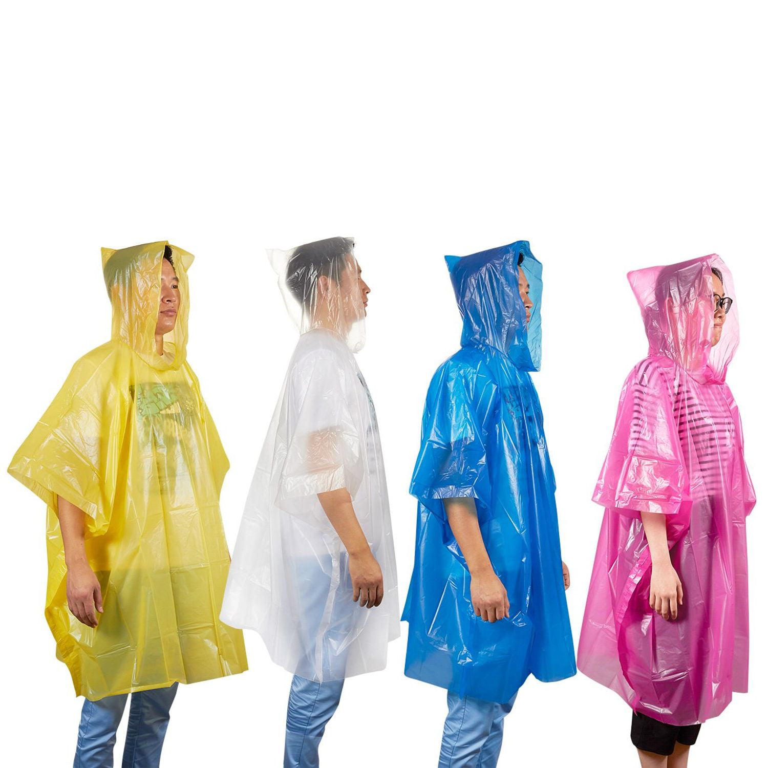 Details about   Hooded Ponchos Disposable Raincoat For Men Women Travel Portable Rain Wear Suits